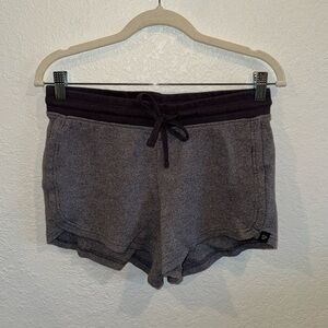 Pact Organic Cotton Gray Two Tone Casual Tie Waist Shorts Size M Used